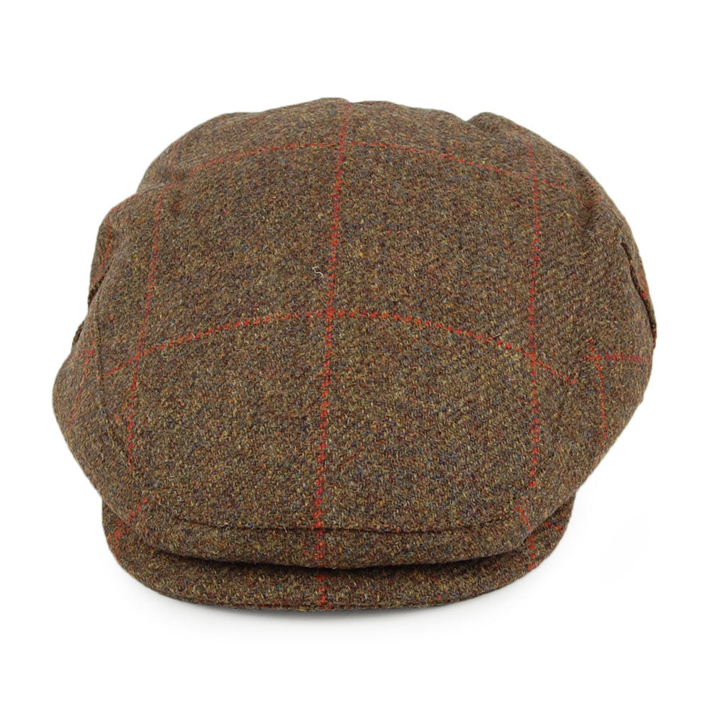 Failsworth Hats Windowpane Waterproof Flat Cap - Olive Mix