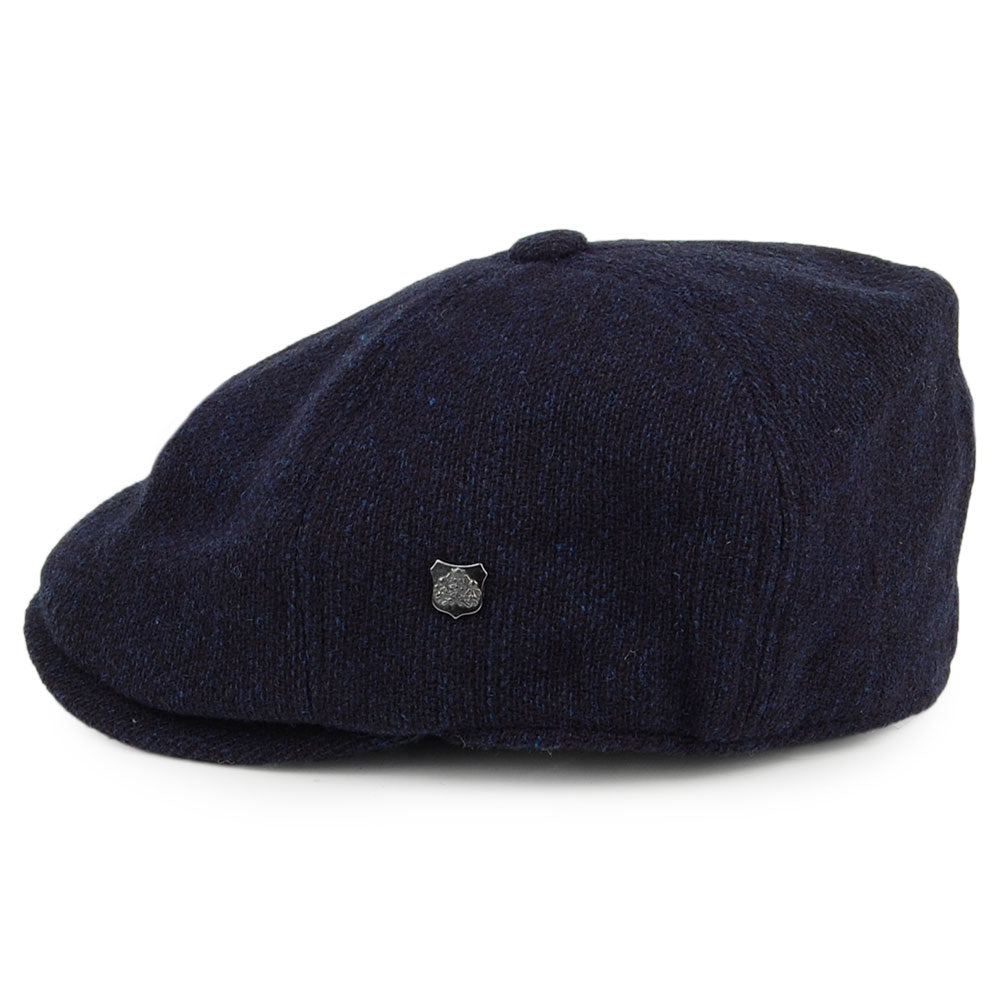 Failsworth Hats Hudson Merino Lambswool Newsboy Cap - Navy Blue