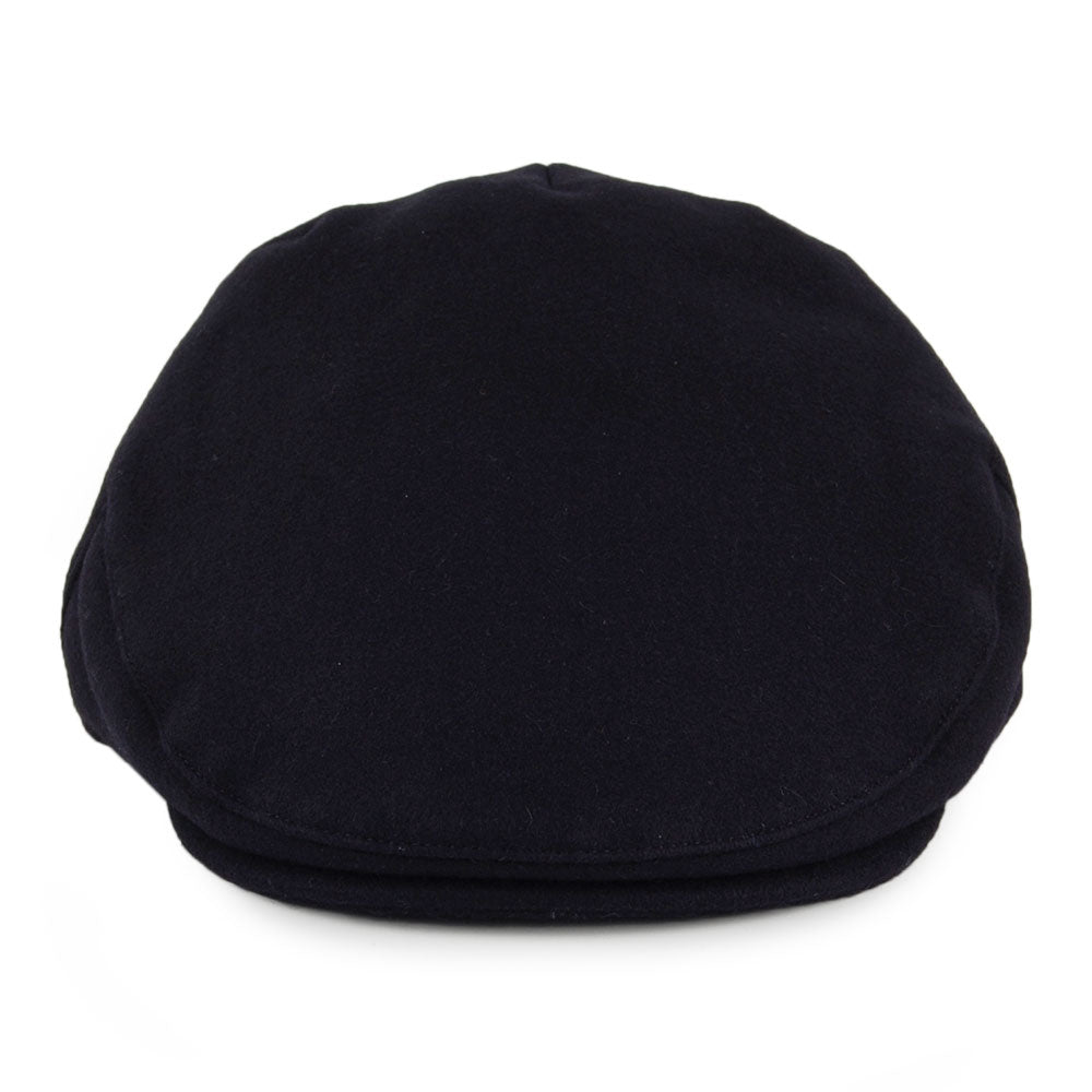 Christys Hats Balmoral Melton Wool Flat Cap - Navy Blue