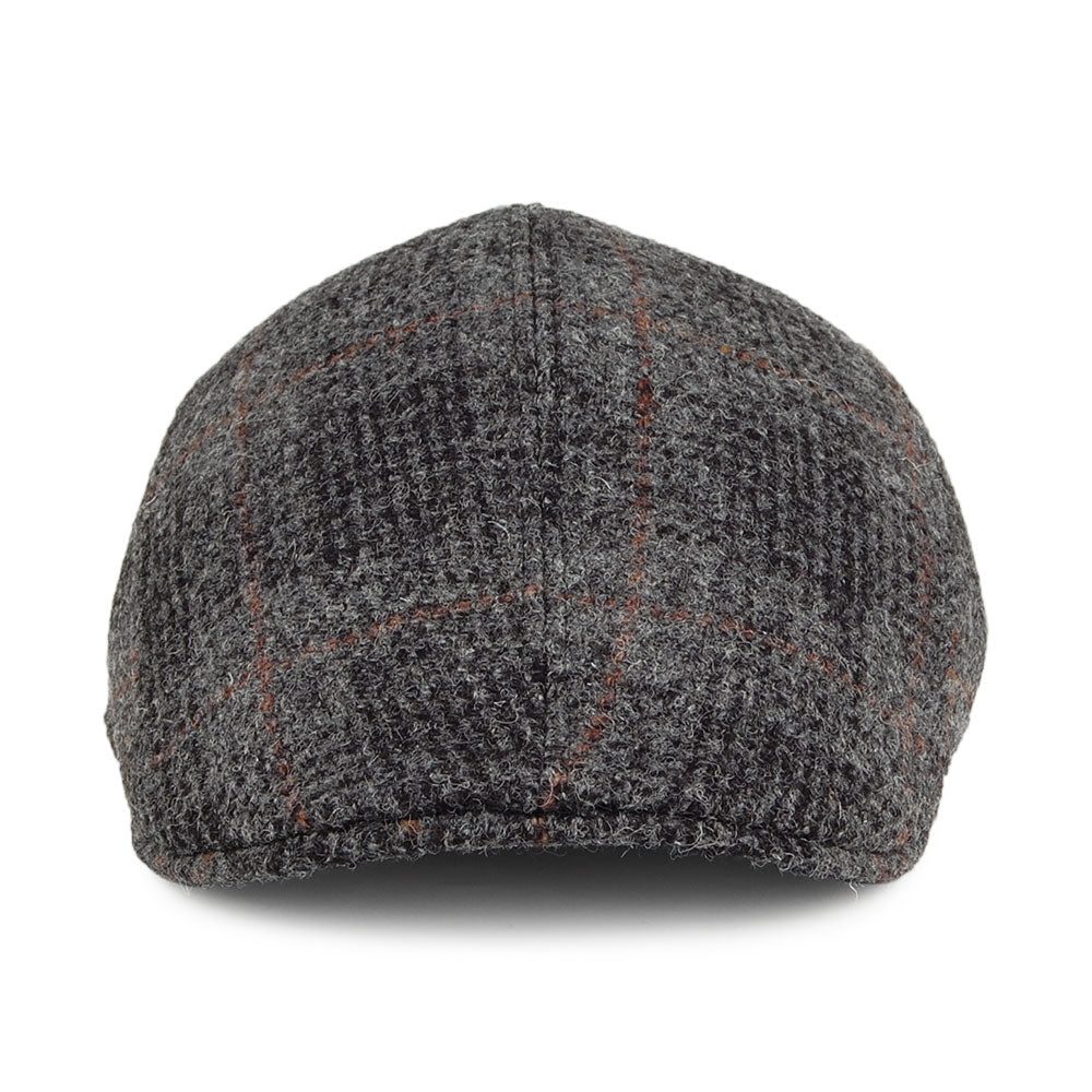 Crambes Hats Daily Harris Tweed Ascot Flat Cap - Grey Multi