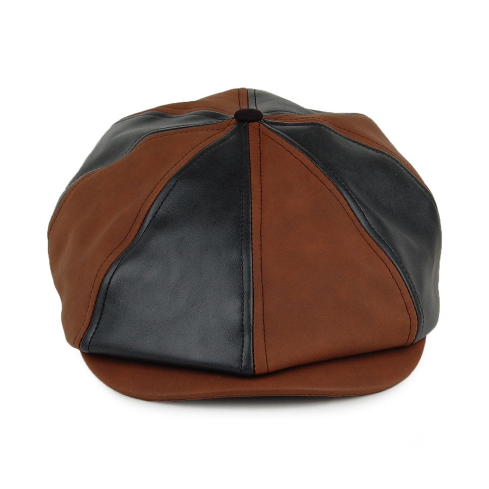 Brixton Hats Brood Multi-Panel Newsboy Cap - Brown-Black