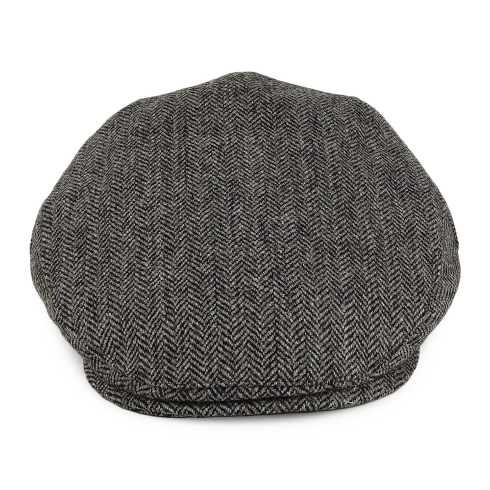 Christys Hats Bespoke Juventus Herringbone Flat Cap - Grey