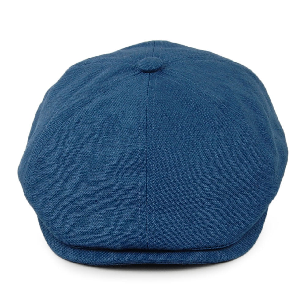 Failsworth Hats Hudson Irish Linen Newsboy Cap - Denim