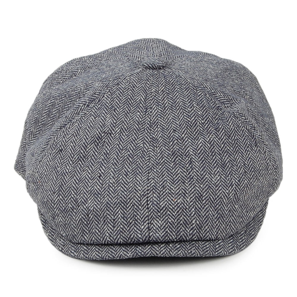 Failsworth Hats Hudson Silk Mix Herringbone Newsboy Cap - Grey