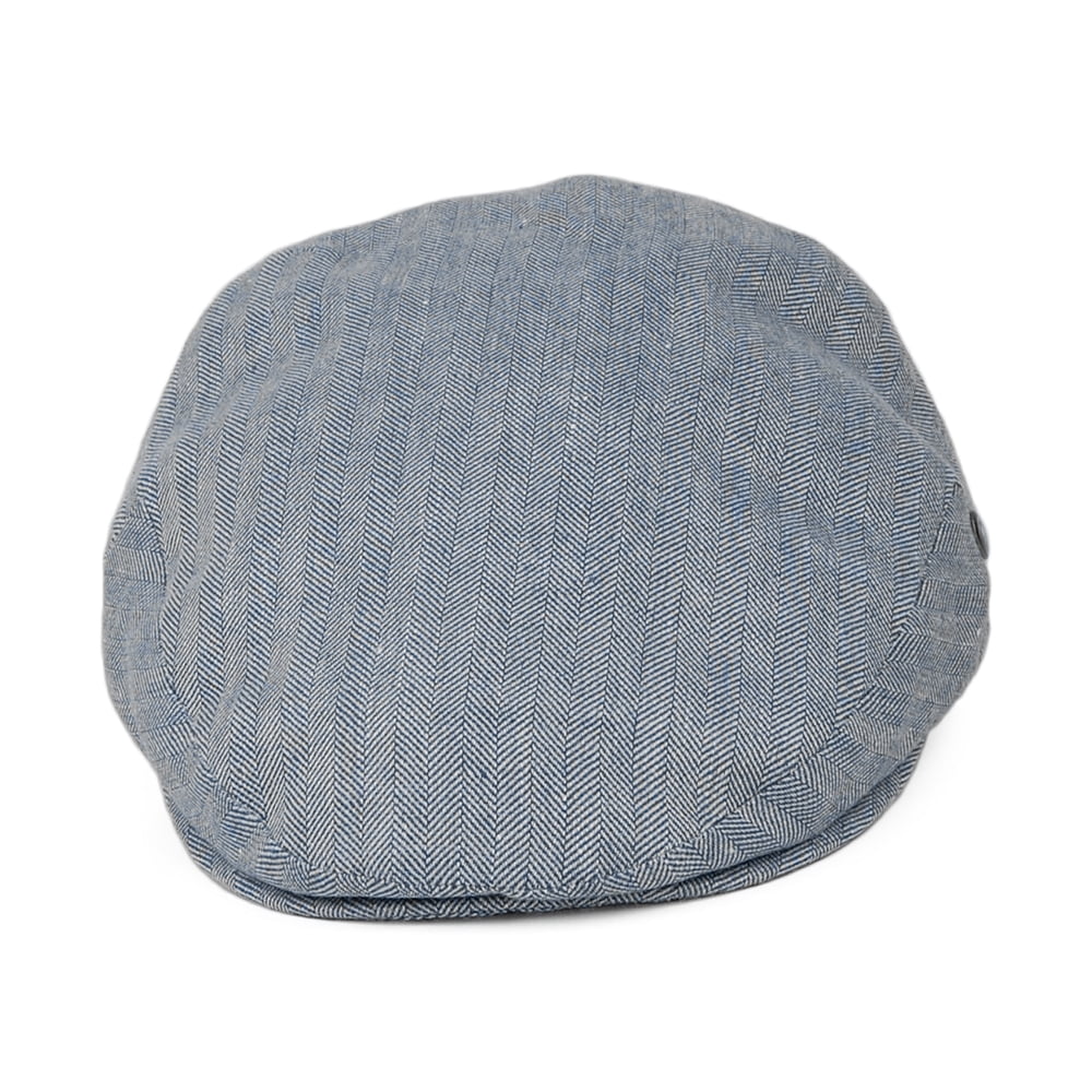 City Sport Promo Lightweight Herringbone Flat Cap - Blue