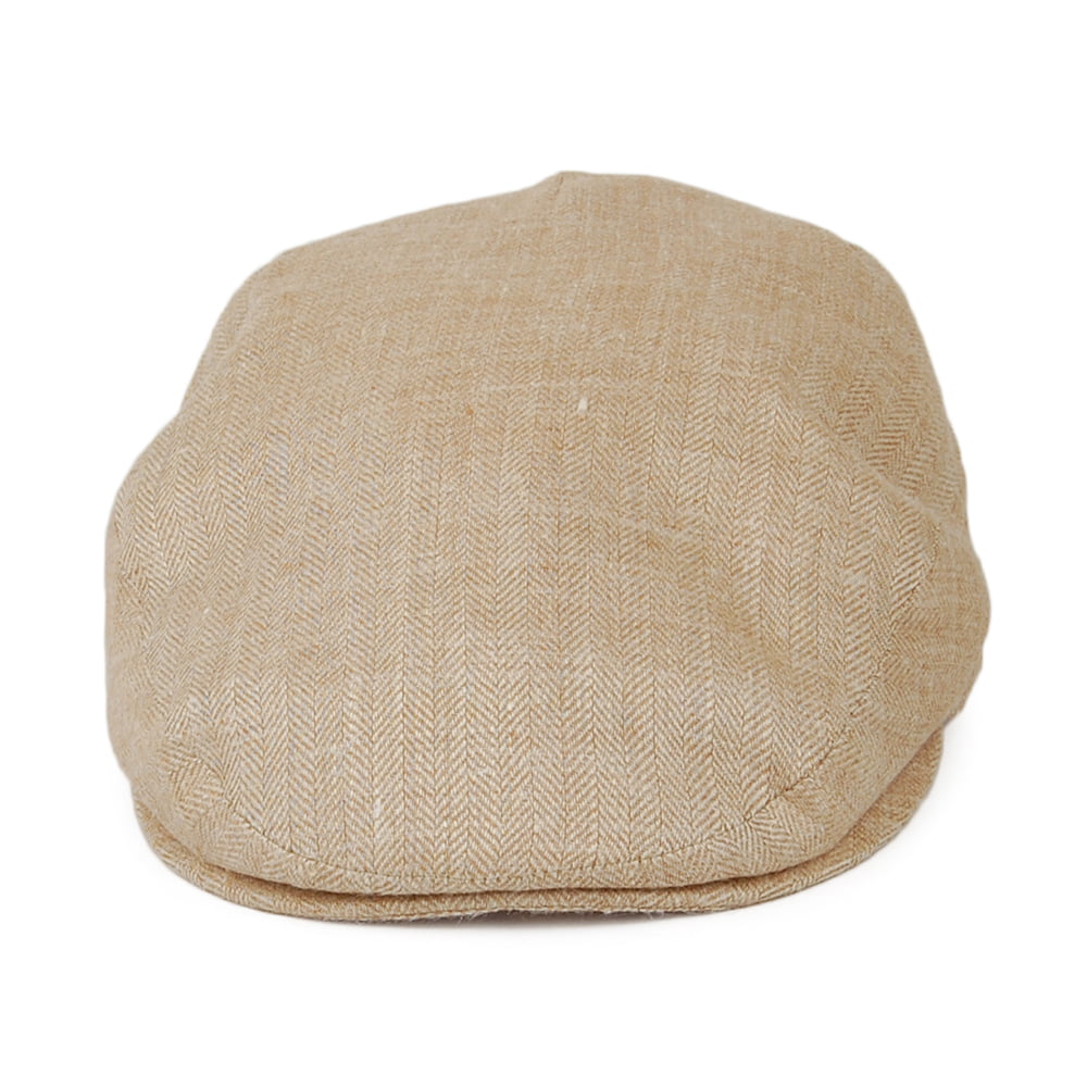 City Sport Promo Lightweight Herringbone Flat Cap - Sand