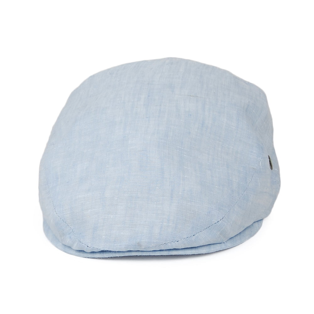 City Sport Hats Promo Linen Flat Cap - Light Blue