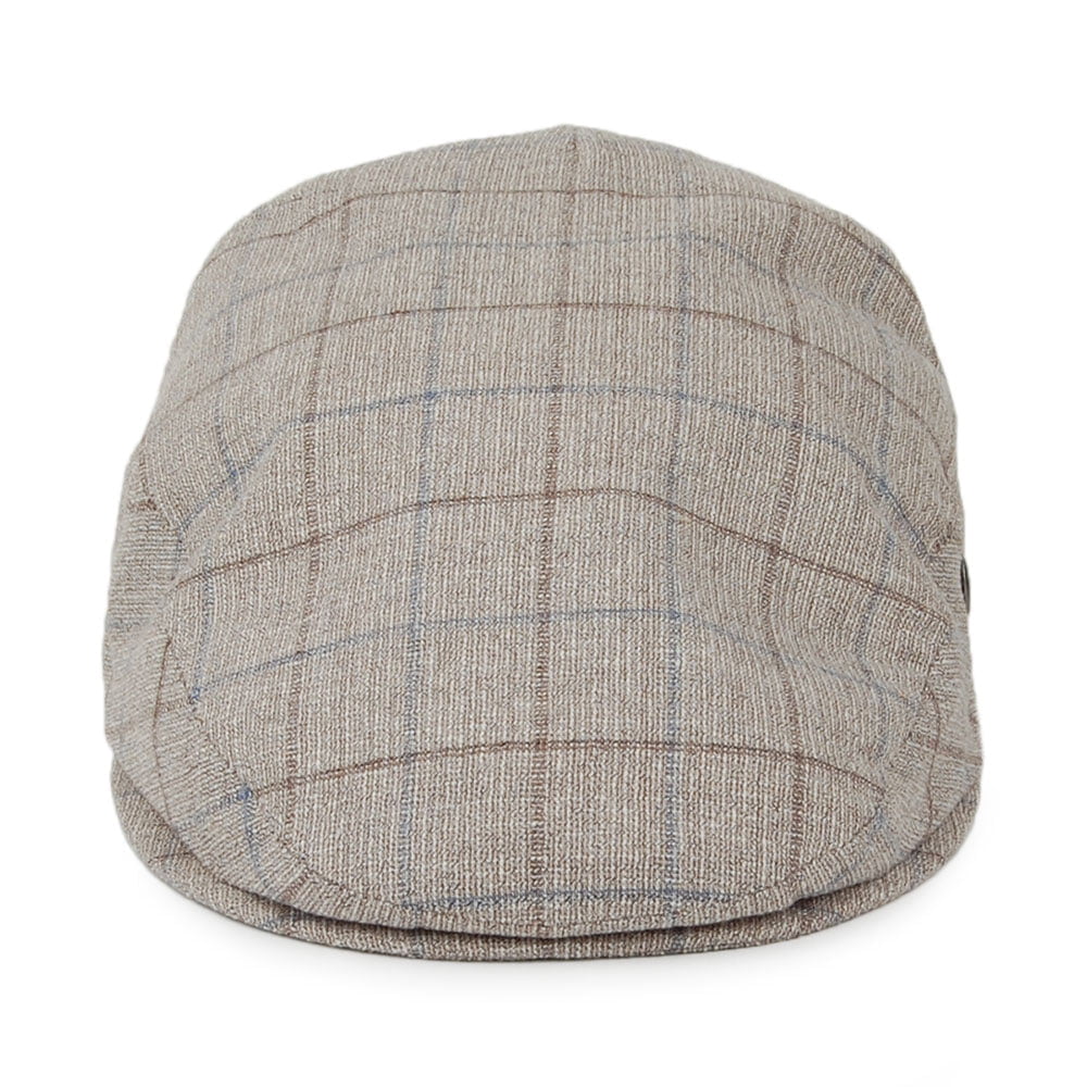 City Sport Hats Windowpane Flat Cap - Light Brown