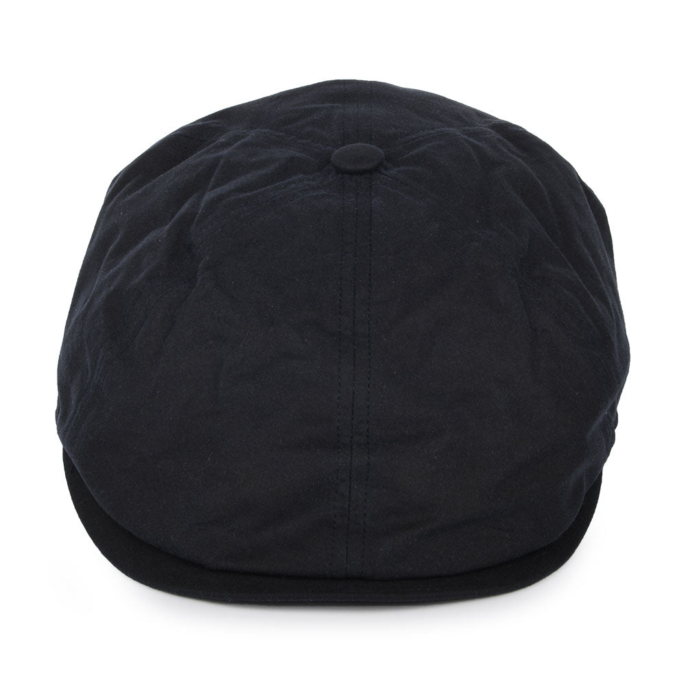 Barbour Hats Portland Waxed Cotton Newsboy Cap - Navy Blue