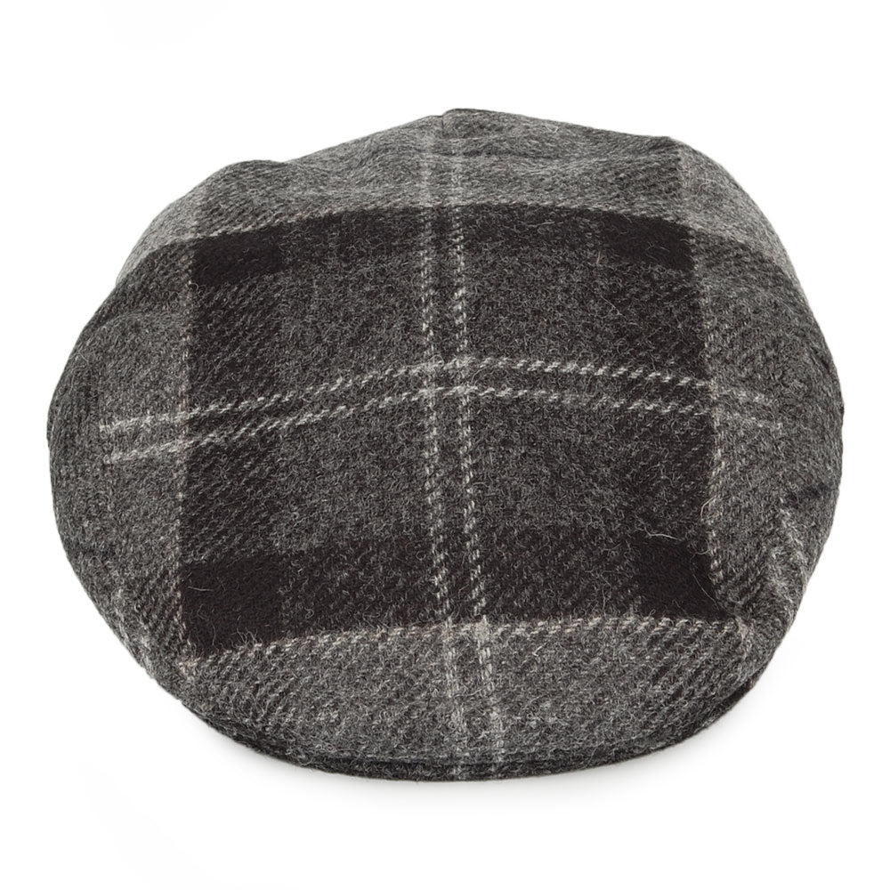 Barbour Hats Moons Tweed Wool Flat Cap - Black-Grey