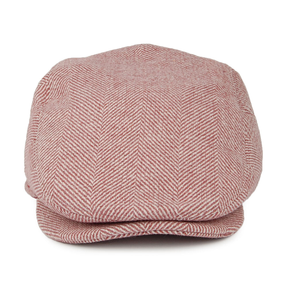 Barts Ixia Herringbone Flat Cap - Pink-White