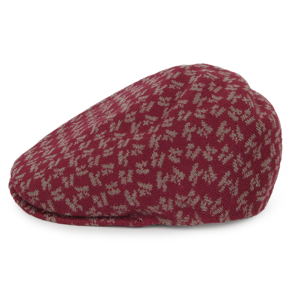 Kangol Square K 507 Flat Cap - Burgundy