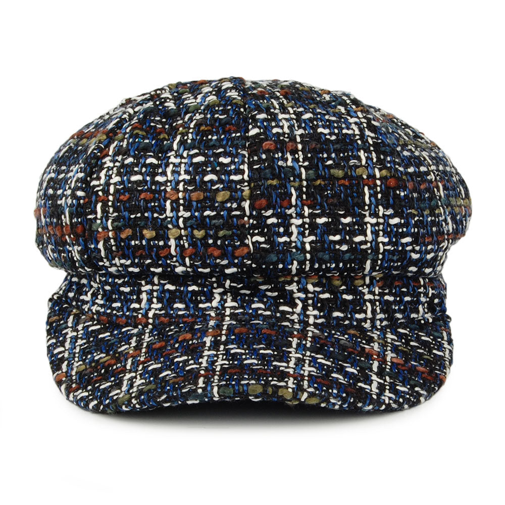 Whiteley Hats Tweed Baker Boy Cap - Blue-Mix