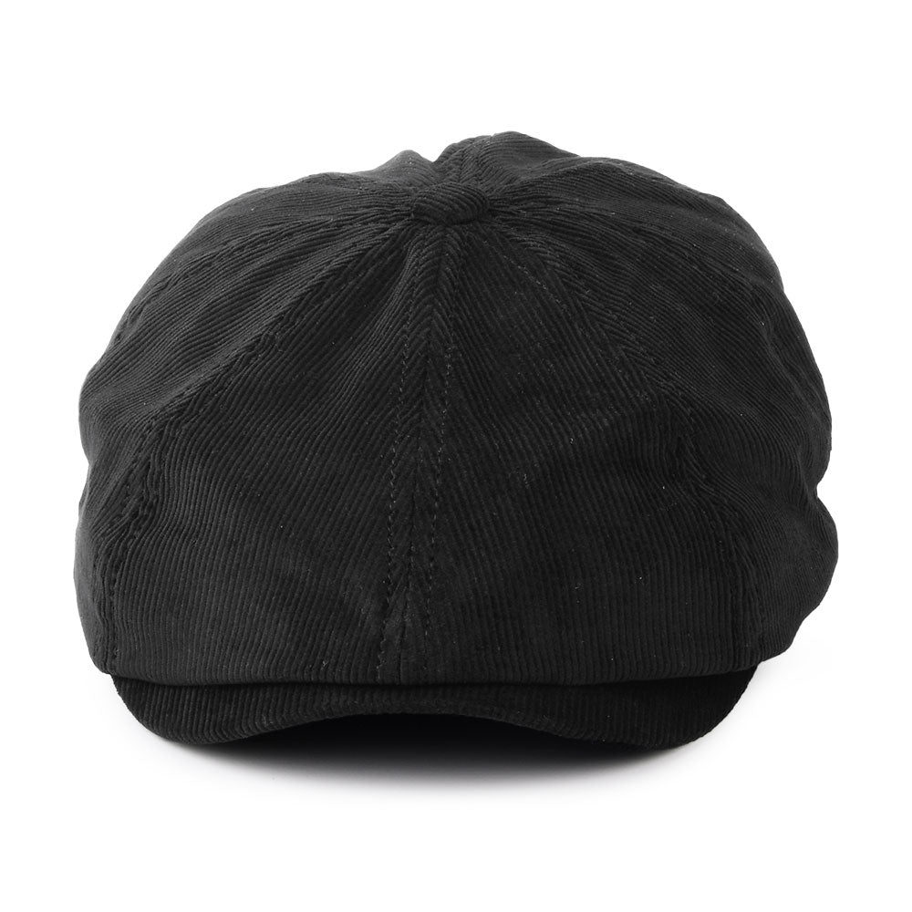 Brixton Hats Joe Strummer Corduroy Brood Newsboy Cap - Black