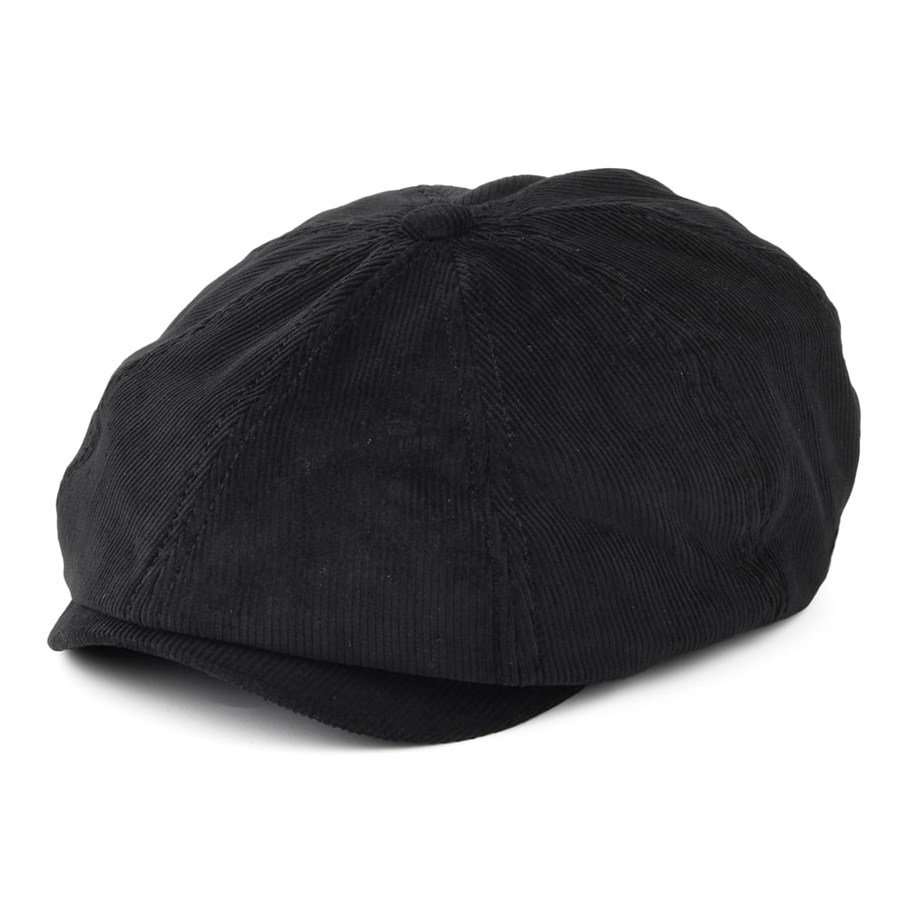Brixton Hats Joe Strummer Corduroy Brood Newsboy Cap - Black – Village Hats