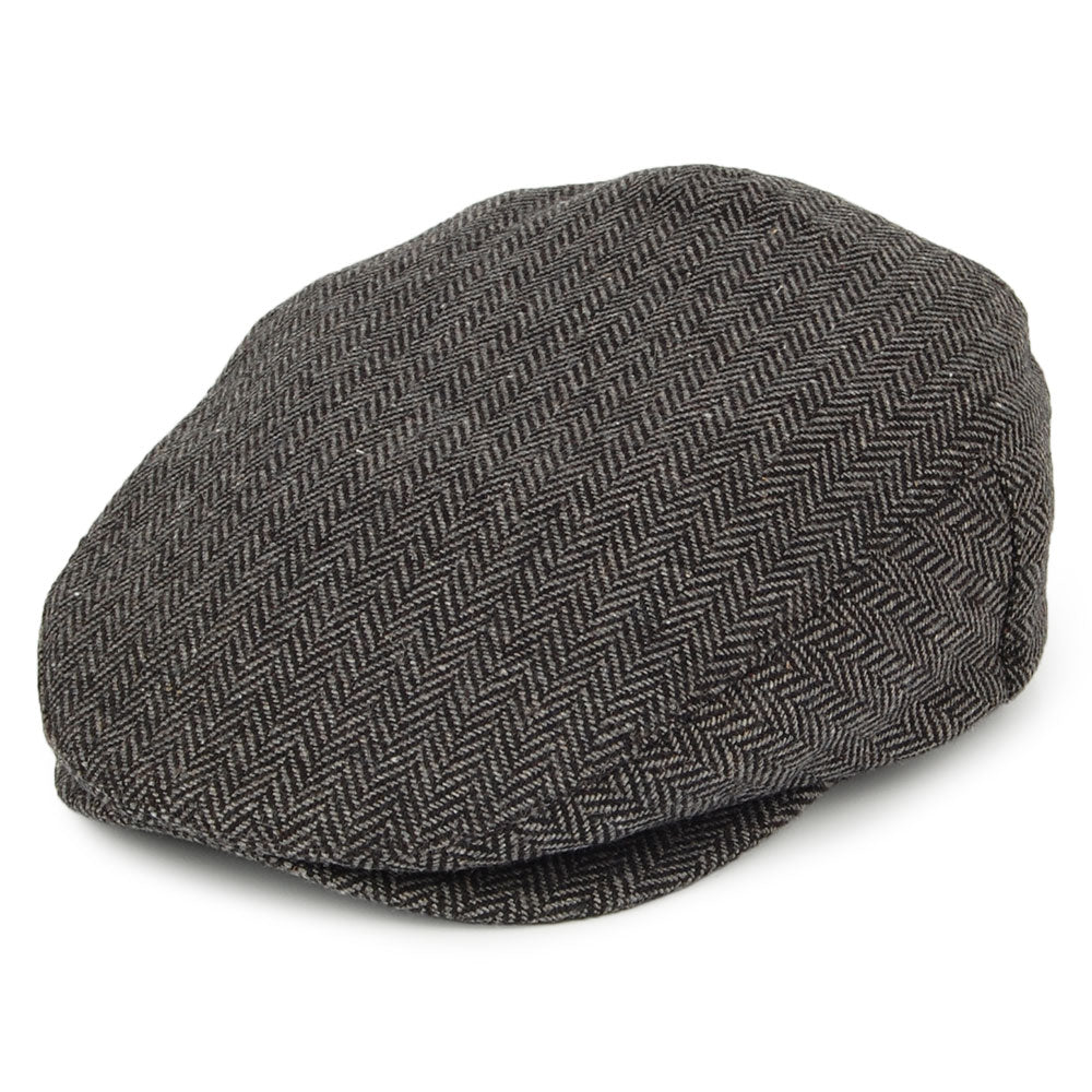 Brixton Hats Hooligan Herringbone Flat Cap - Grey-Black – Village Hats