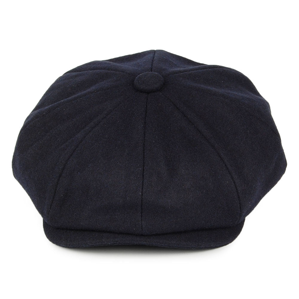 Christys Hats Melton Wool Newsboy Cap - Navy Blue