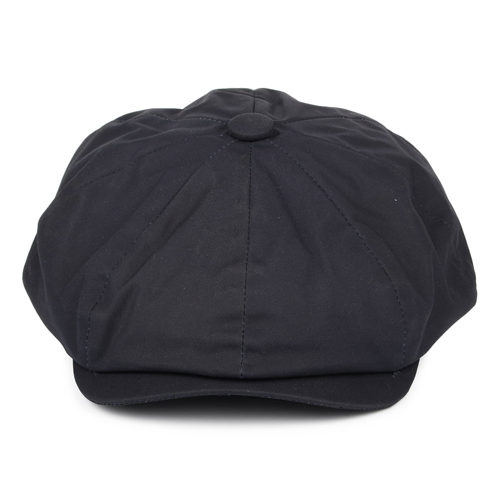 Christys Hats Waxed Cotton Newsboy Cap - Navy Blue