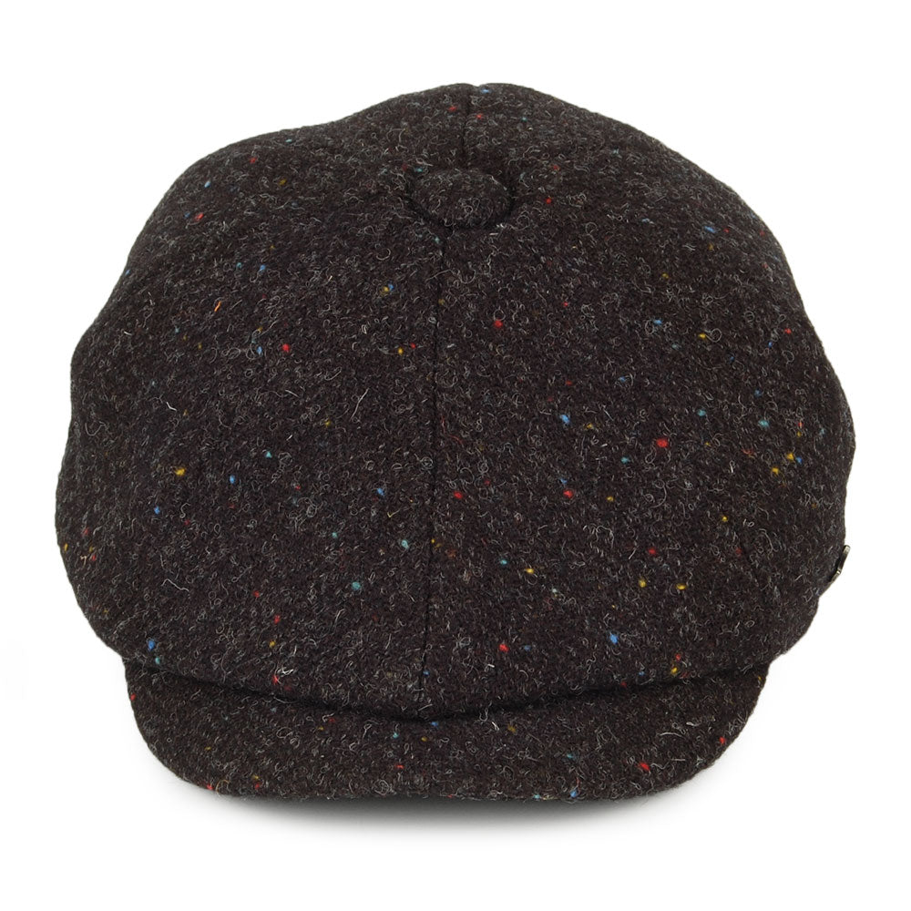 Failsworth Hats Carloway Harris Tweed Newsboy Cap - Charcoal