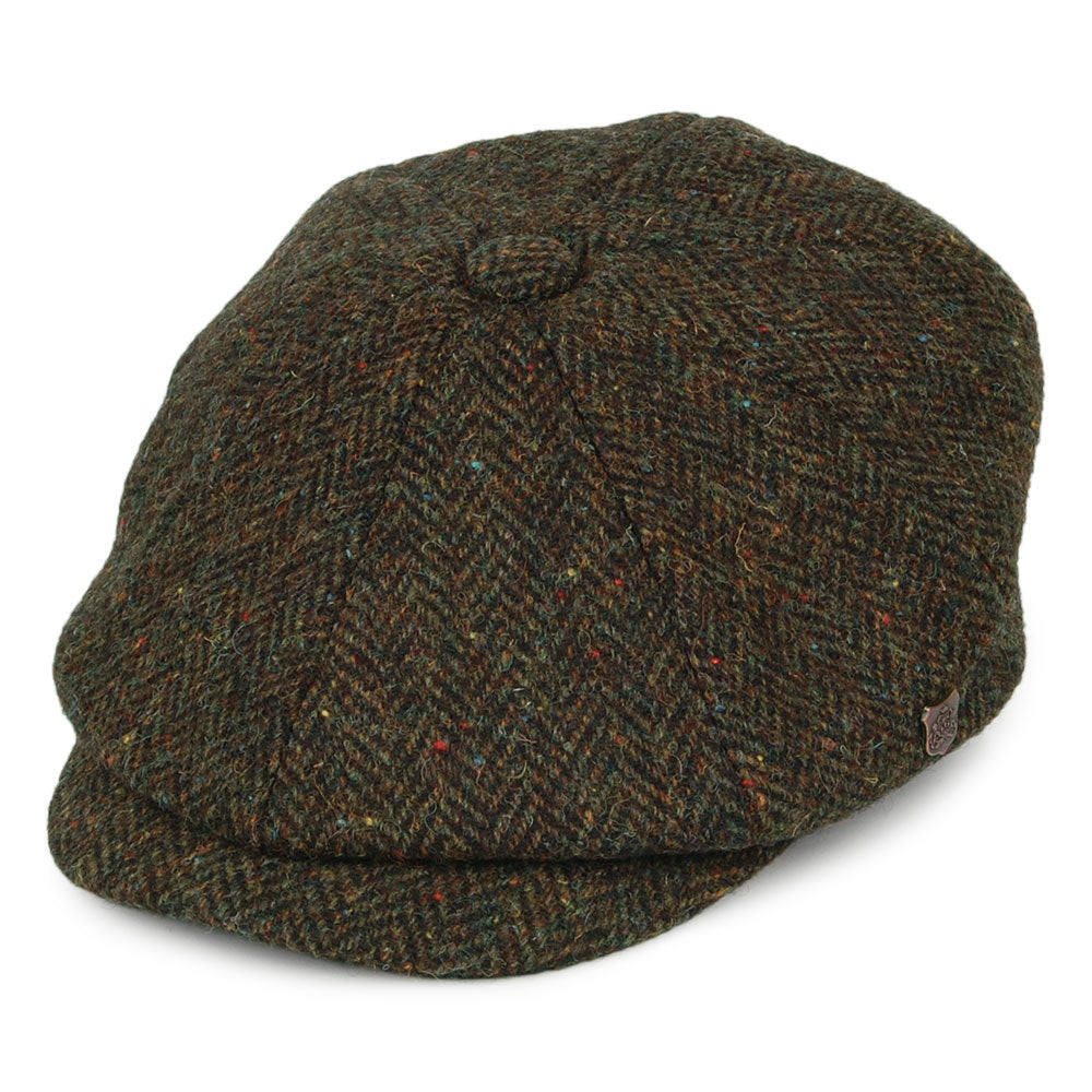 Failsworth Hats Carloway Harris Tweed Newsboy Cap - Olive – Village Hats