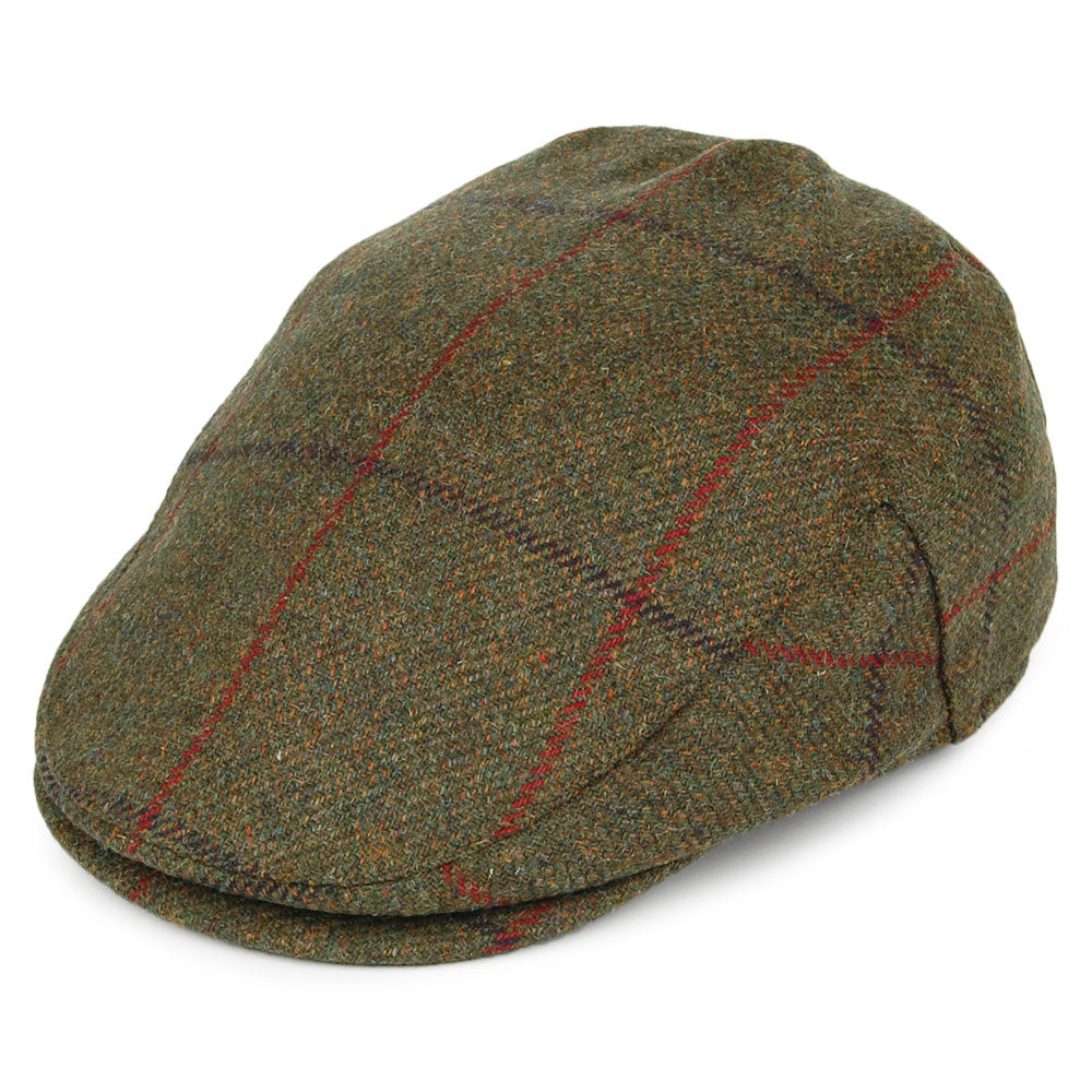 Failsworth Hats Windowpane Waterproof Flat Cap - Olive – Village Hats