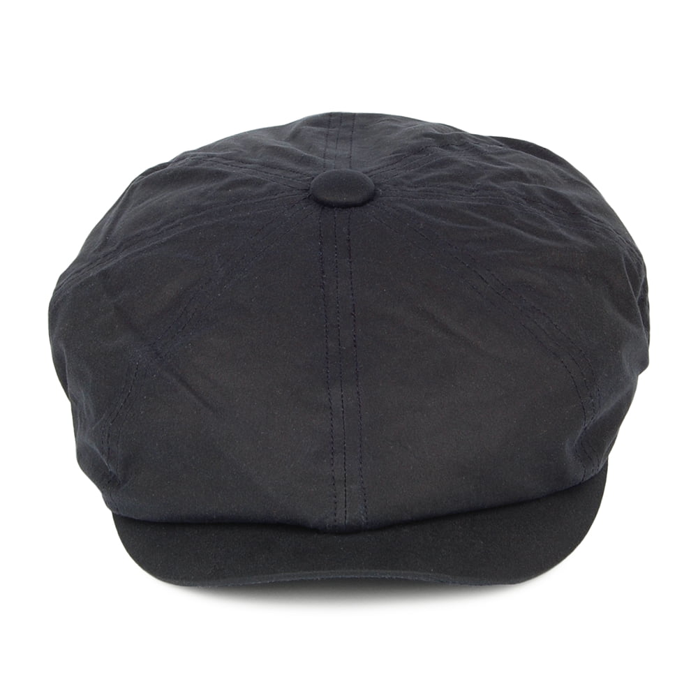 Failsworth Hats Alfie British Waxed Cotton Newsboy Cap - Navy Blue