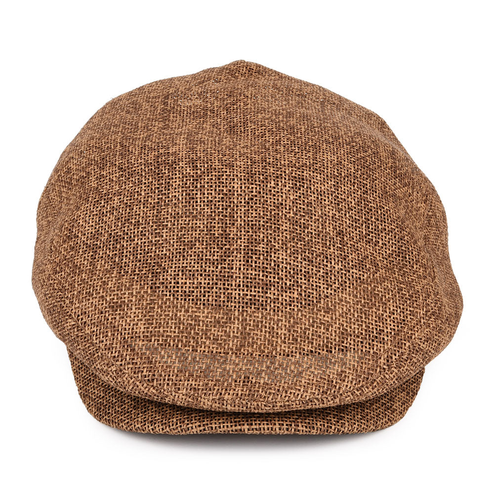 Brixton Hats Hooligan Straw Flat Cap - Toffee