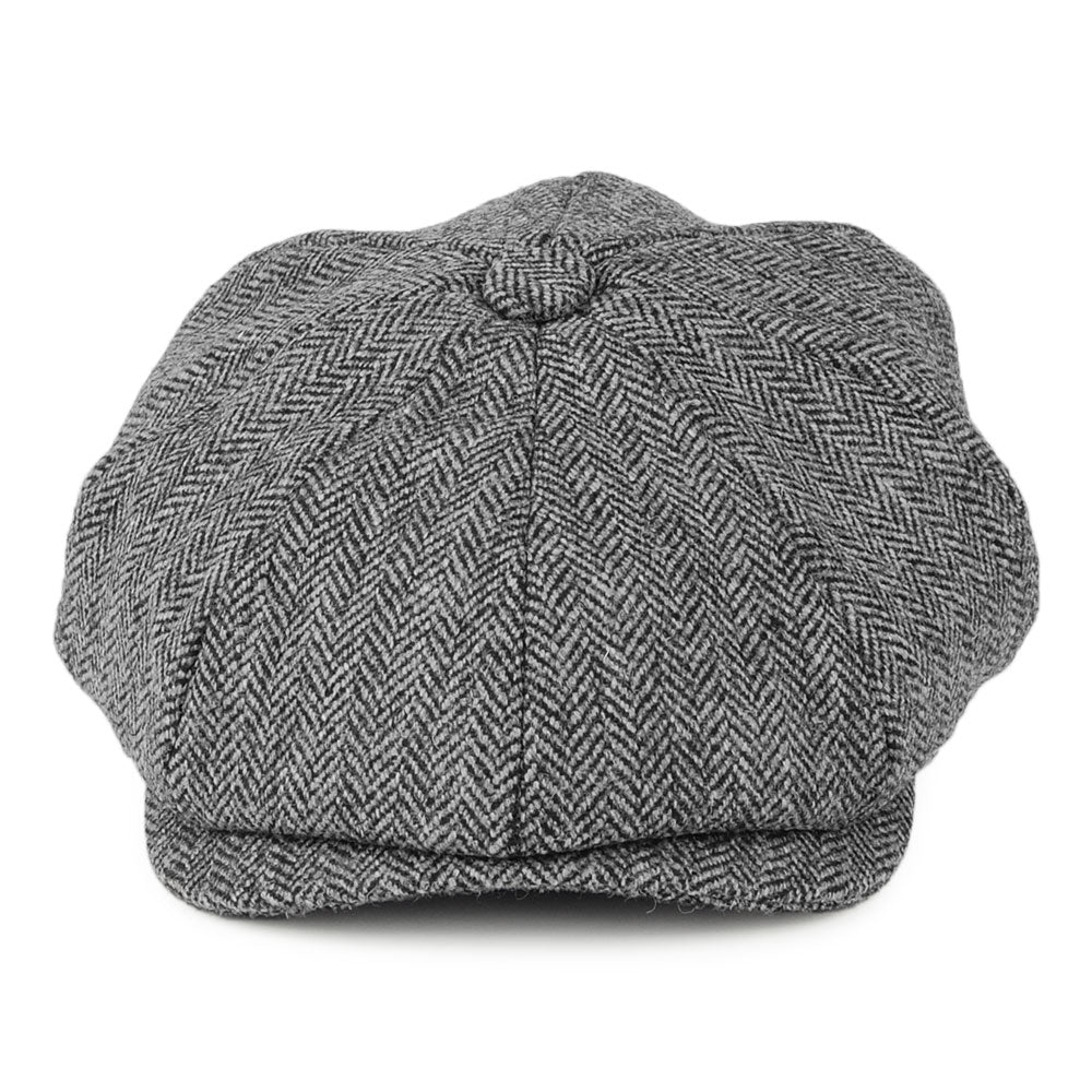 Christys Hats Bespoke Juventus Herringbone Newsboy Cap - Grey