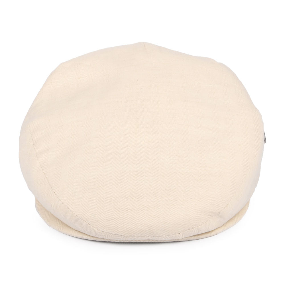 City Sport Micro-Herringbone Cotton-Linen Flat Cap - Beige