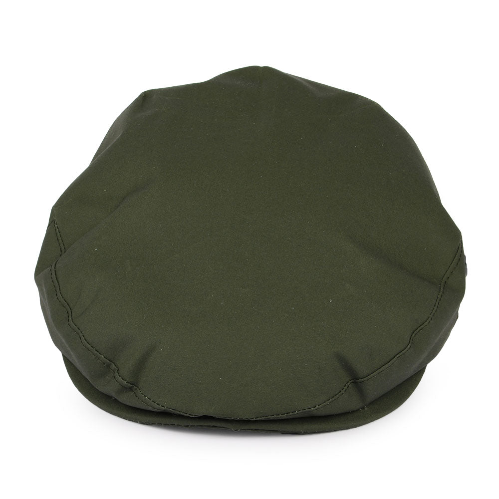 City Sport Millerain Waxed Cotton Flat Cap - Olive