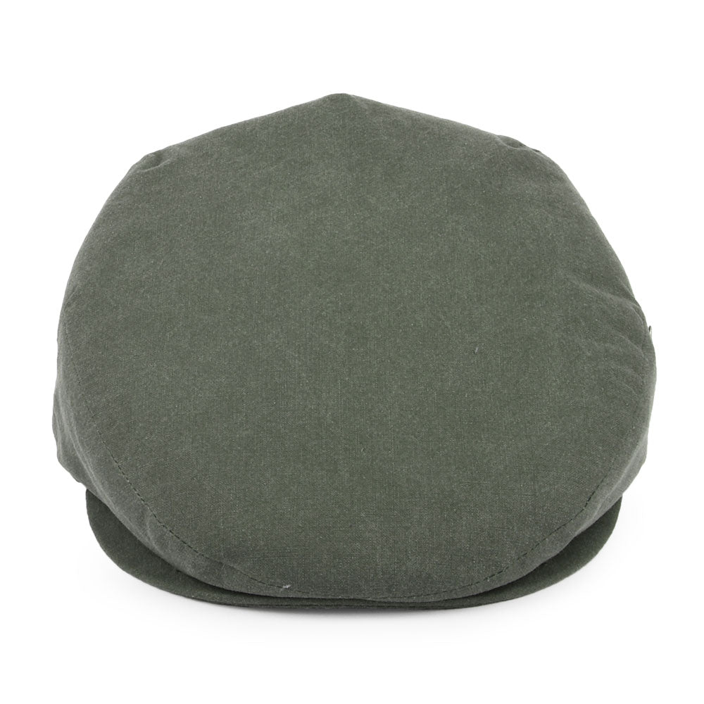 City Sport Washed Cotton Flat Cap - Olive