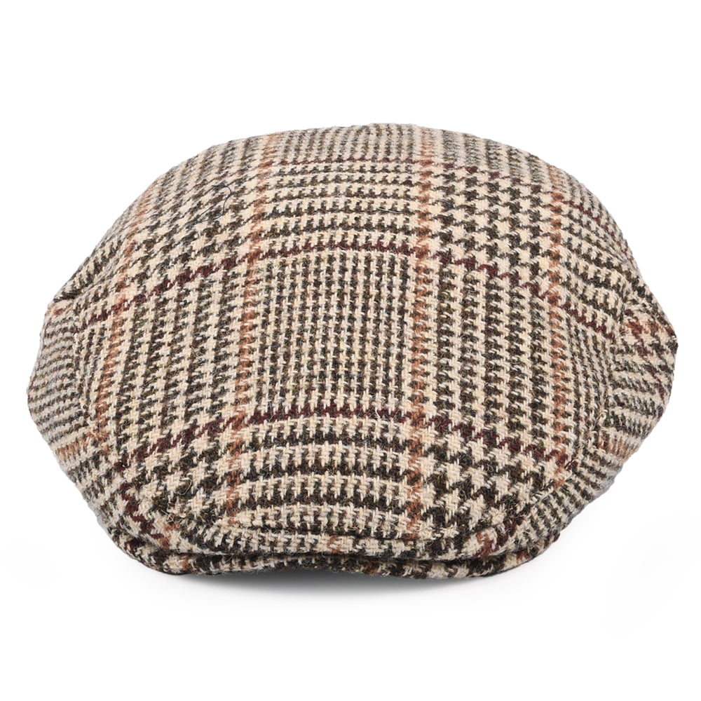 Jaxon & James Harris Tweed Locheport Flat Cap - Brown-Tan