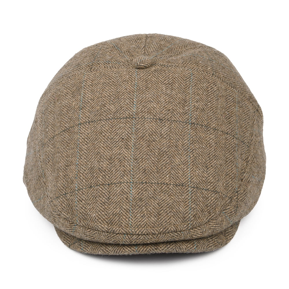 Barts Hats Surr Windowpane Herringbone Flat Cap - Light Brown