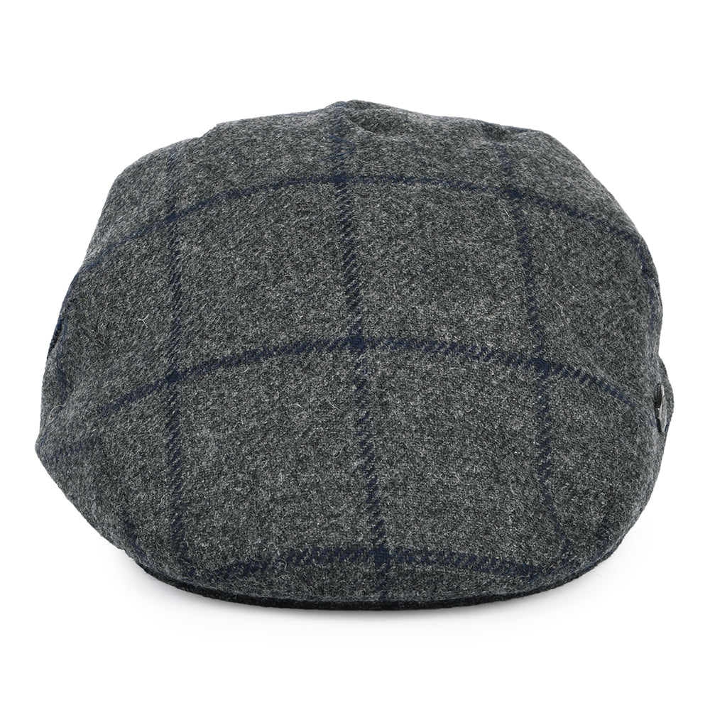 Failsworth Hats Cambridge Windowpane Moons Flat Cap - Grey