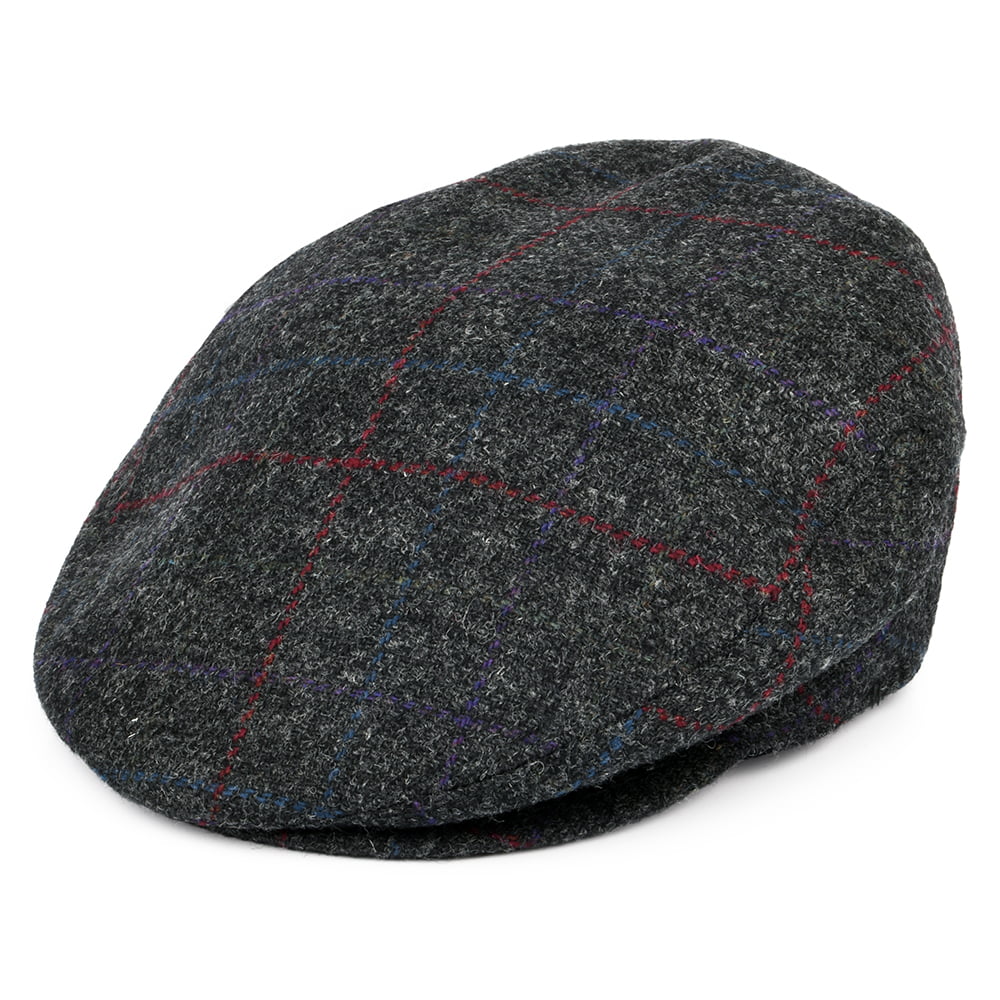 Bailey Hats Lord Windowpane Flat Cap - Charcoal – Village Hats