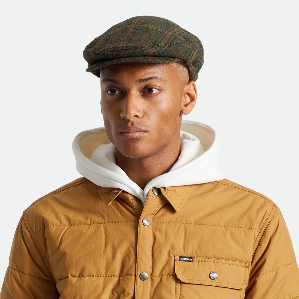 Brixton Hats Hooligan Baggy Flat Cap - Moss