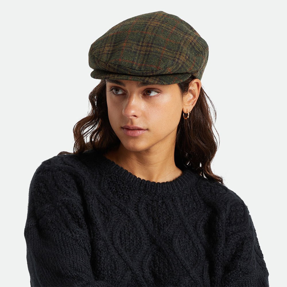 Brixton Hats Hooligan Baggy Flat Cap - Moss