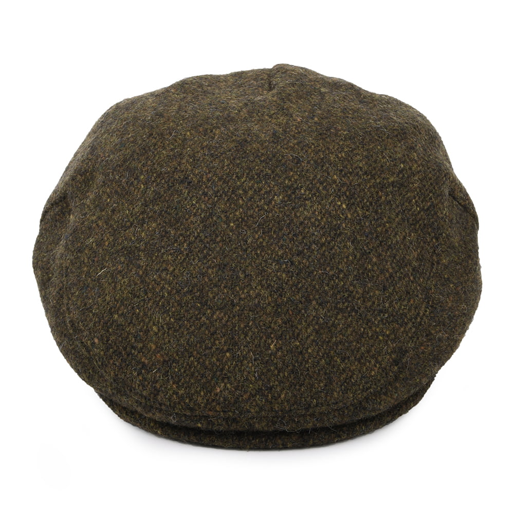 Jaxon & James Donegal Tweed Arranmore Flat Cap - Moss-Brown