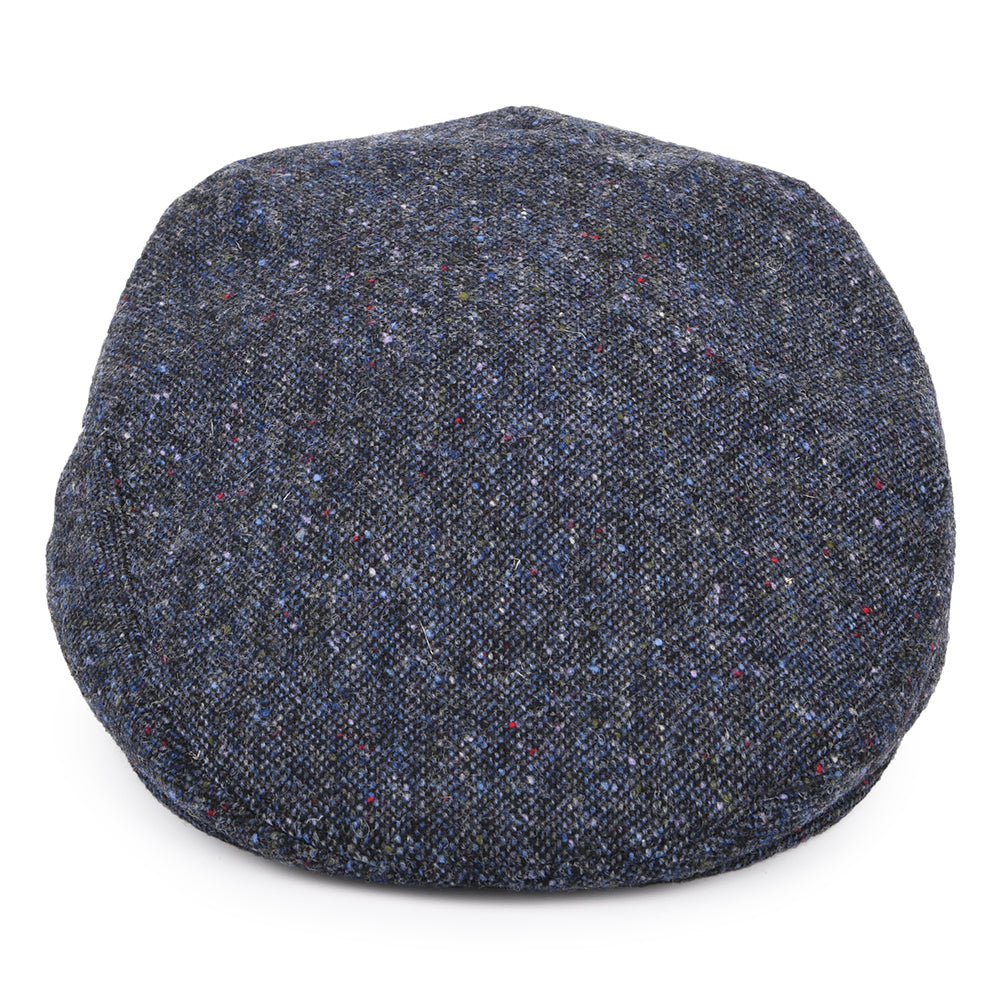 City Sport Donegal Tweed Marl Flat Cap - Navy Blue