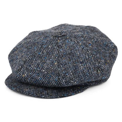 City Sport Donegal Tweed Marl Newsboy Cap - Blue