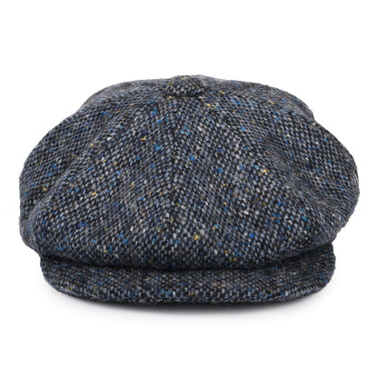 City Sport Donegal Tweed Marl Newsboy Cap - Blue