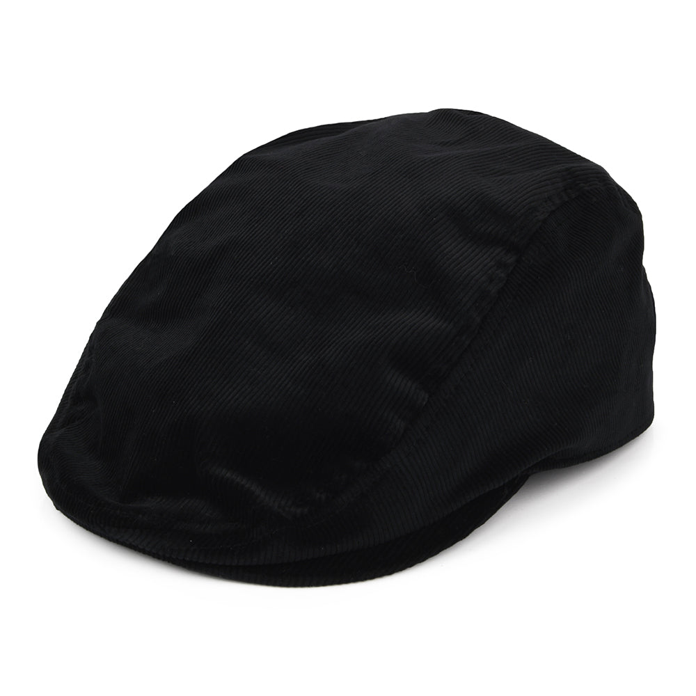 Kangol Corduroy Flat Cap - Black