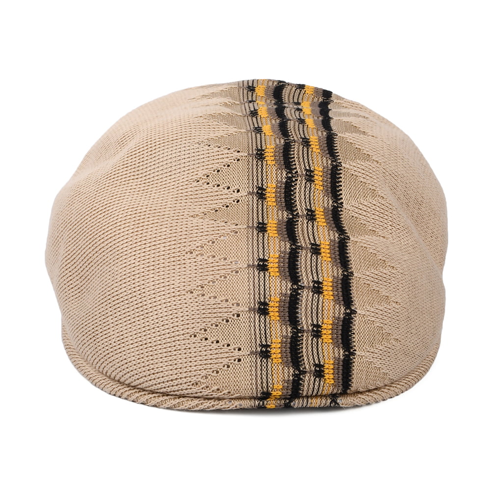 Kangol Argyle Stripe 504 Special Flat Cap - Beige