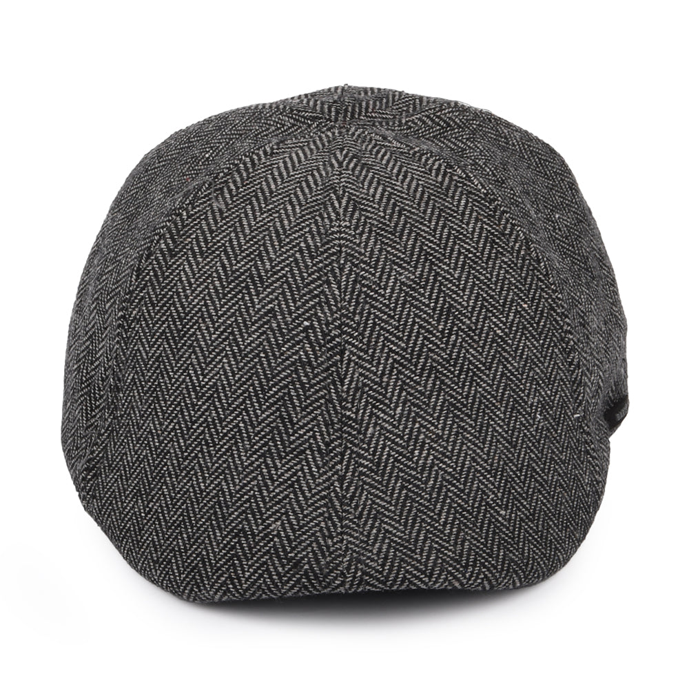 Barts Hats Mr. Mitchell Herringbone Duckbill Flat Cap - Black