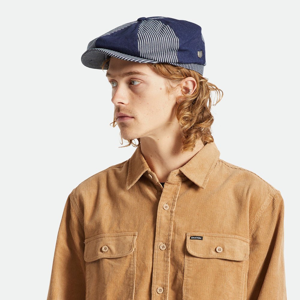 Brixton Hats Brood Baggy Newsboy Cap - Denim