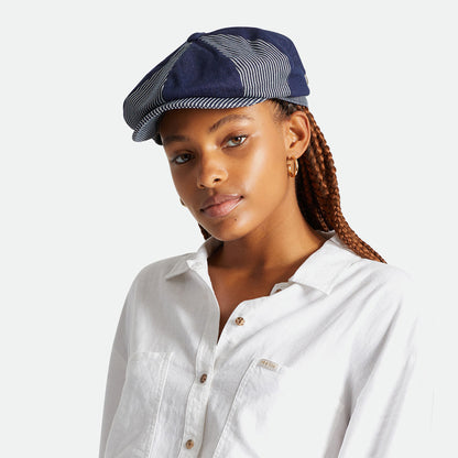 Brixton Hats Brood Baggy Newsboy Cap - Denim