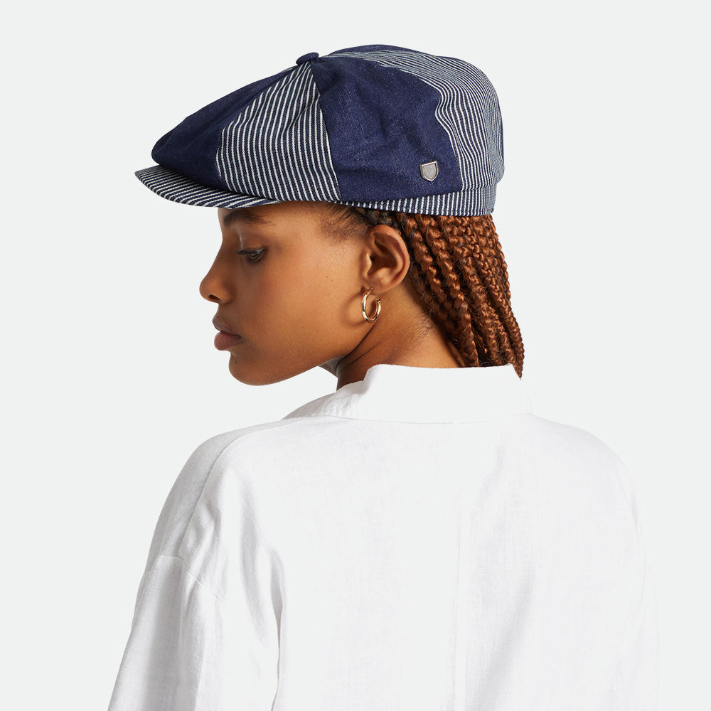 Brixton Hats Brood Baggy Newsboy Cap - Denim