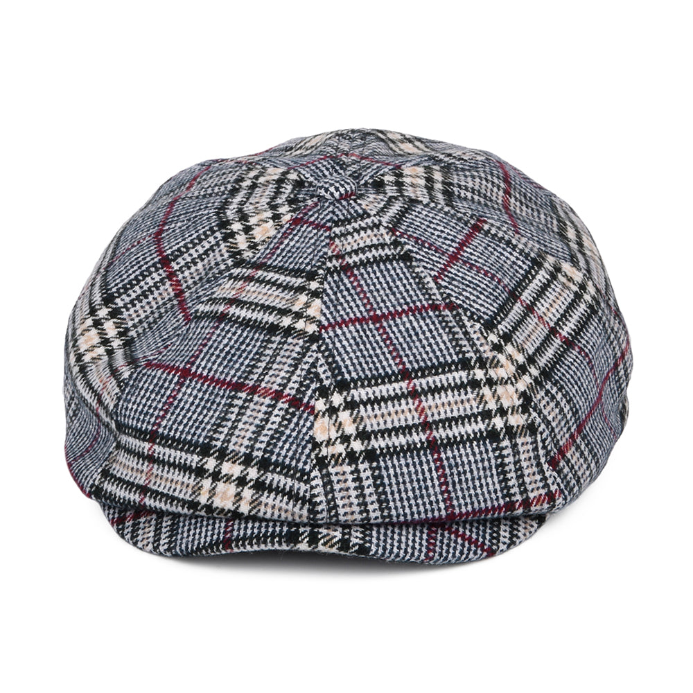 Brixton Hats Brood Check Newsboy Cap - Blue-Off White