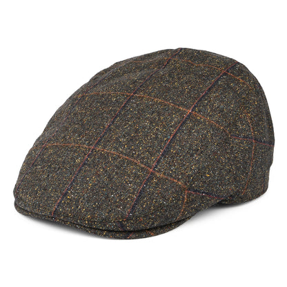 Failsworth Hats Mallalieus Silk-Cotton Mix Sports Flat Cap - Loden