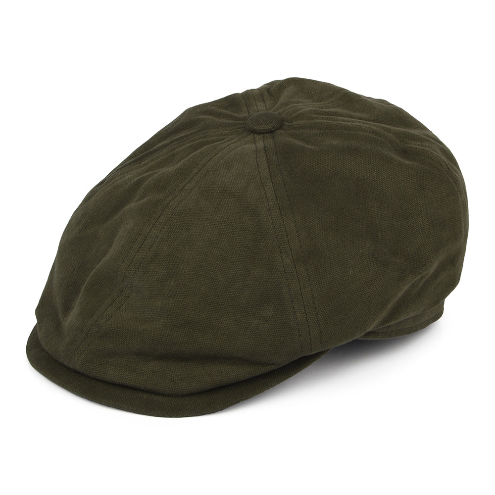 Failsworth Hats Hudson Cotton Canvas Newsboy Cap - Khaki-Navy – Village ...